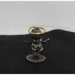 NWT Genuine Pewter Birthstone Angel of the Month May 1.5" T Gold Plated …